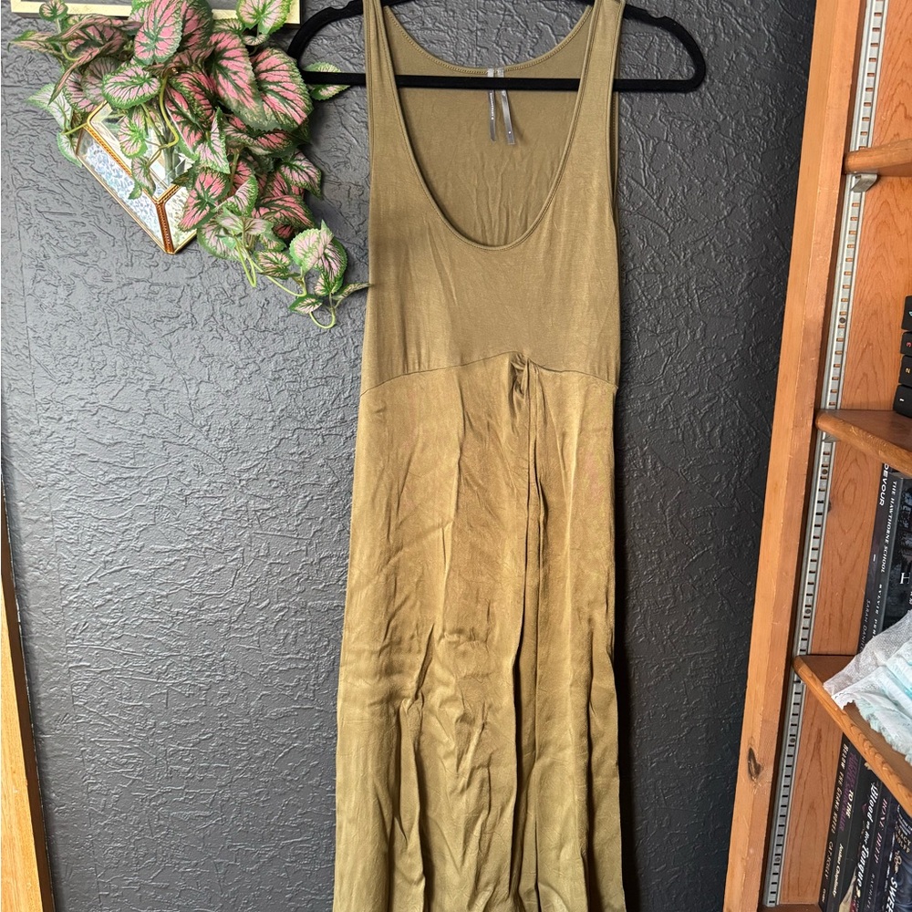 Anthropologie Olive Green Maxi Dress